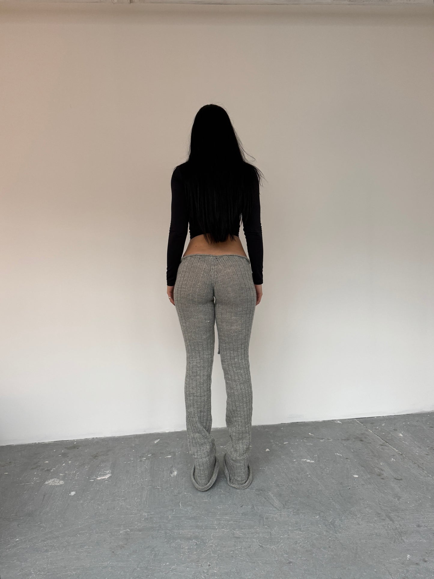 Grey knit trousers