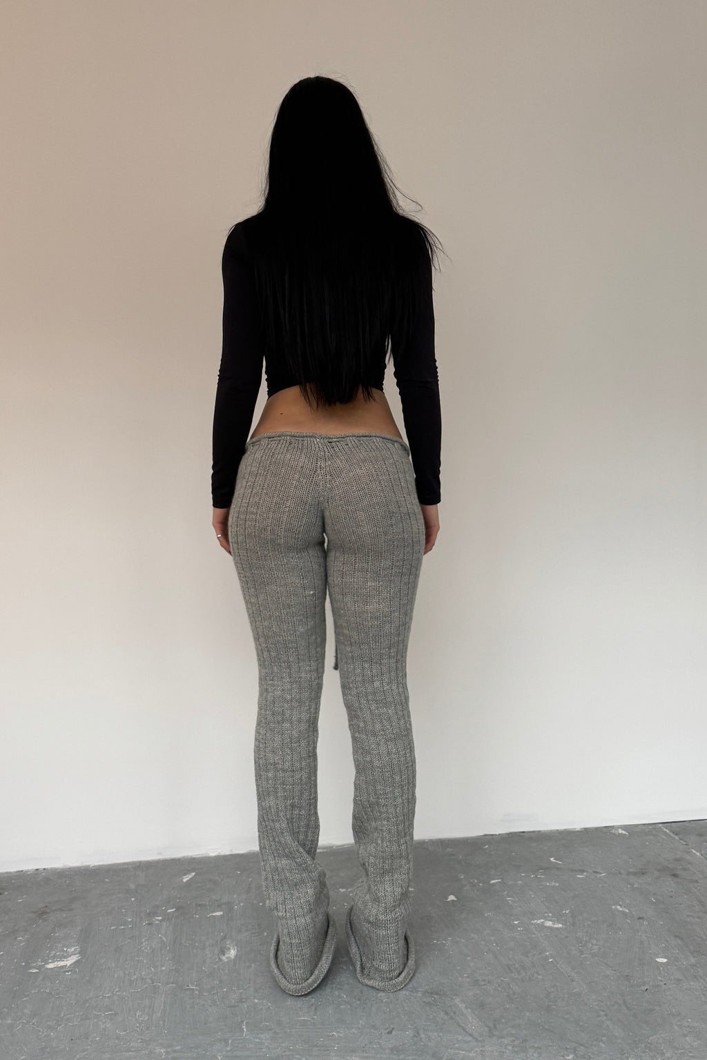 Grey Knitted Trousers - Sample