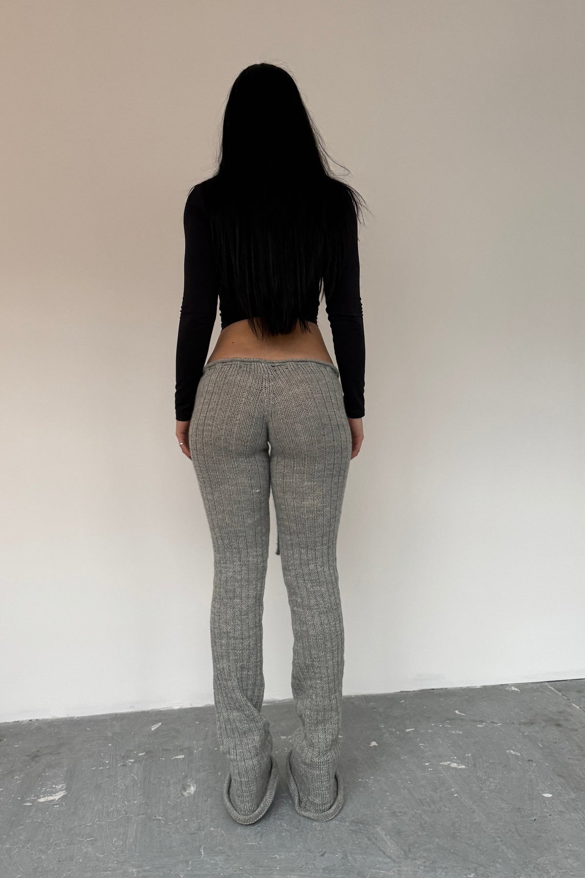 Grey Knitted Trousers - Sample
