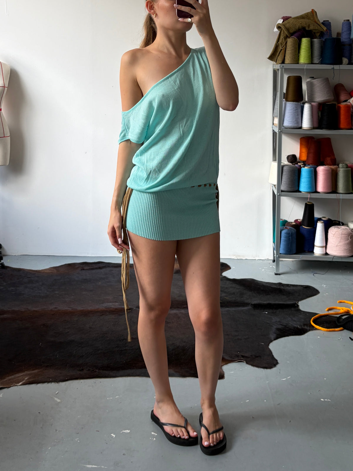 Minnie Dress (Turquoise) - Sample