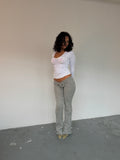 Grey knit trousers