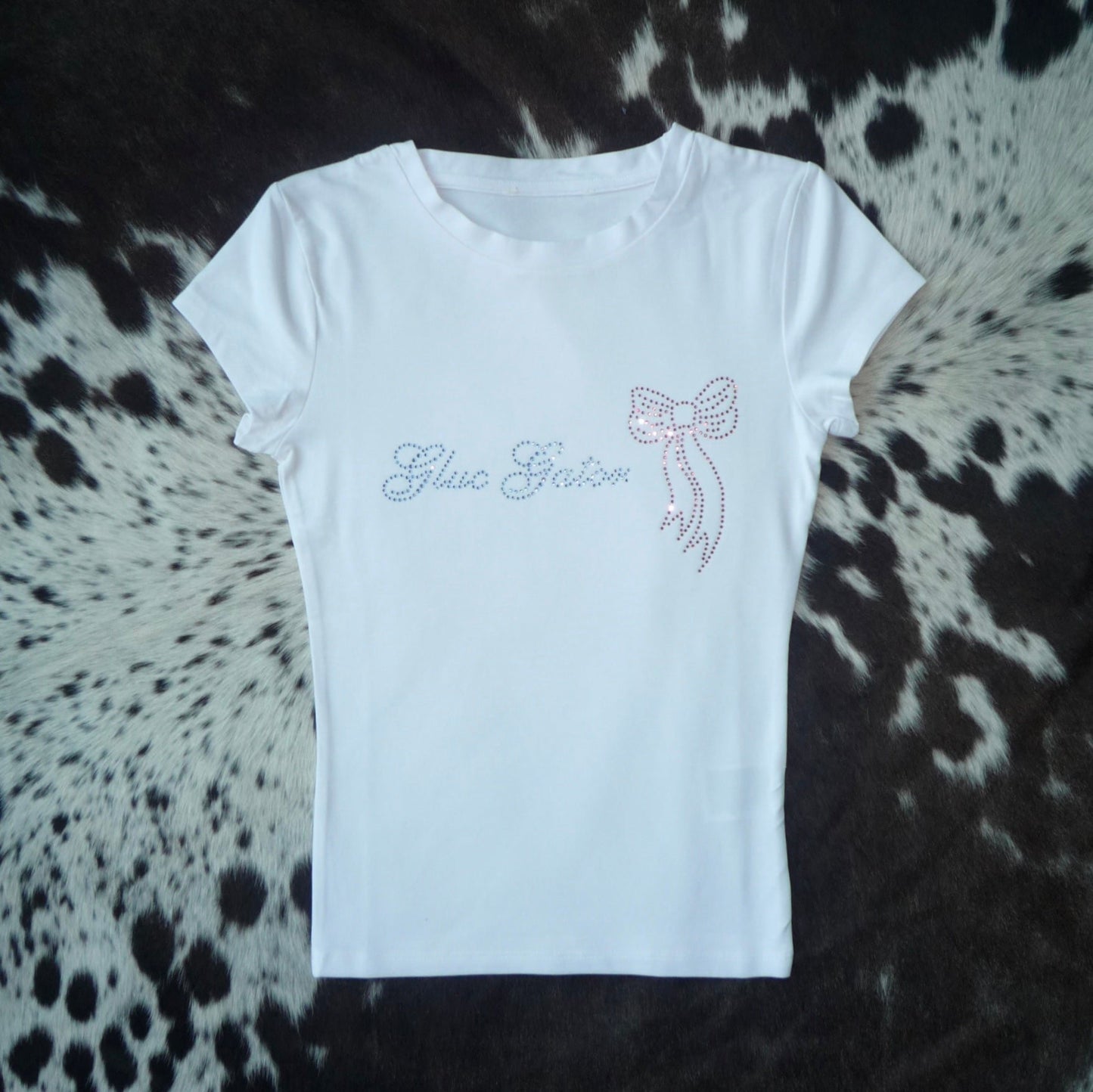 Gluc Gator Crystal Baby Tee . ݁₊ ⊹ . ݁ ⟡ ݁ . ⊹ ₊ ݁.